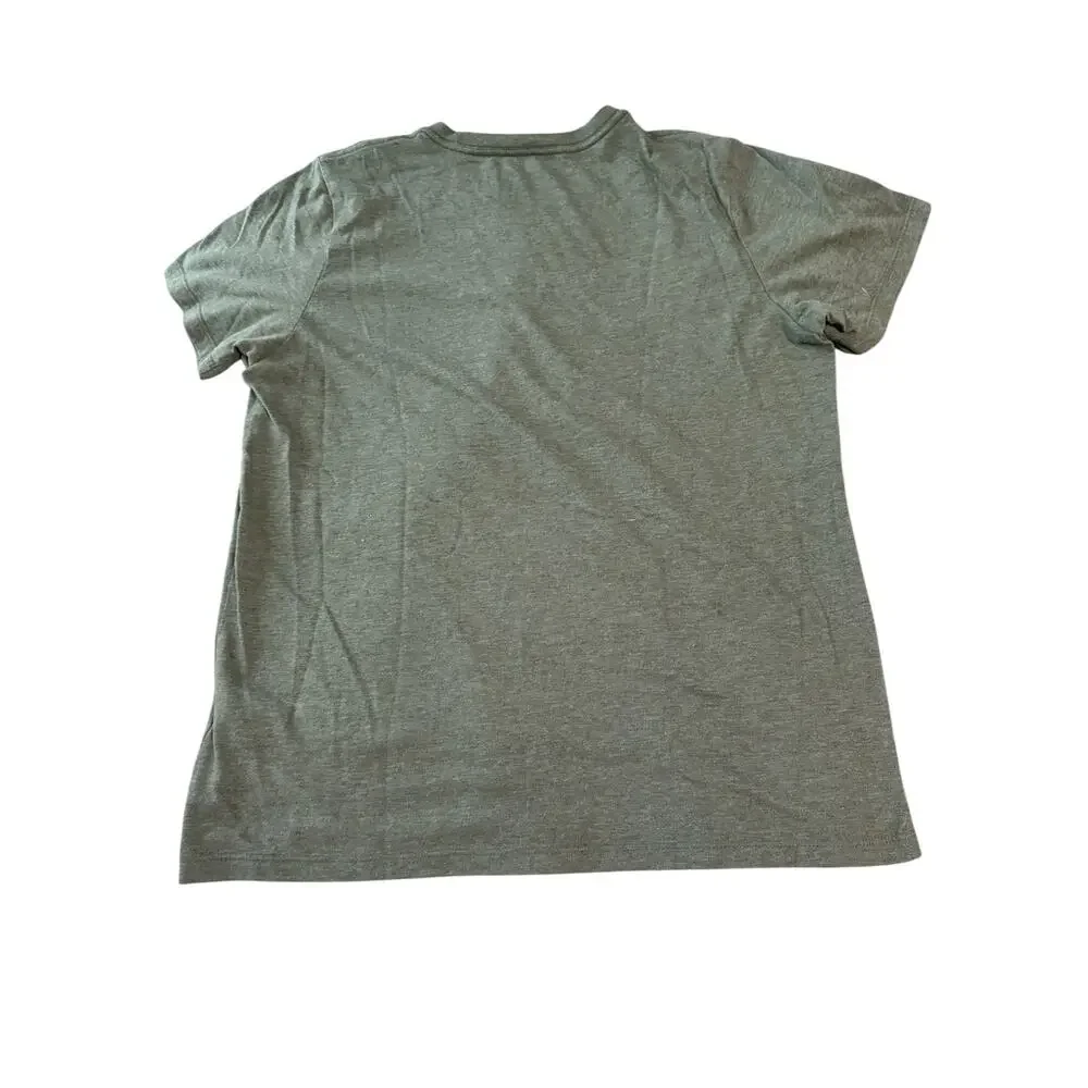 North Face Size Medium Half Dome Short Sleeve Cotton Blend Green Crew Neck Shirt - Picture 2 of 8